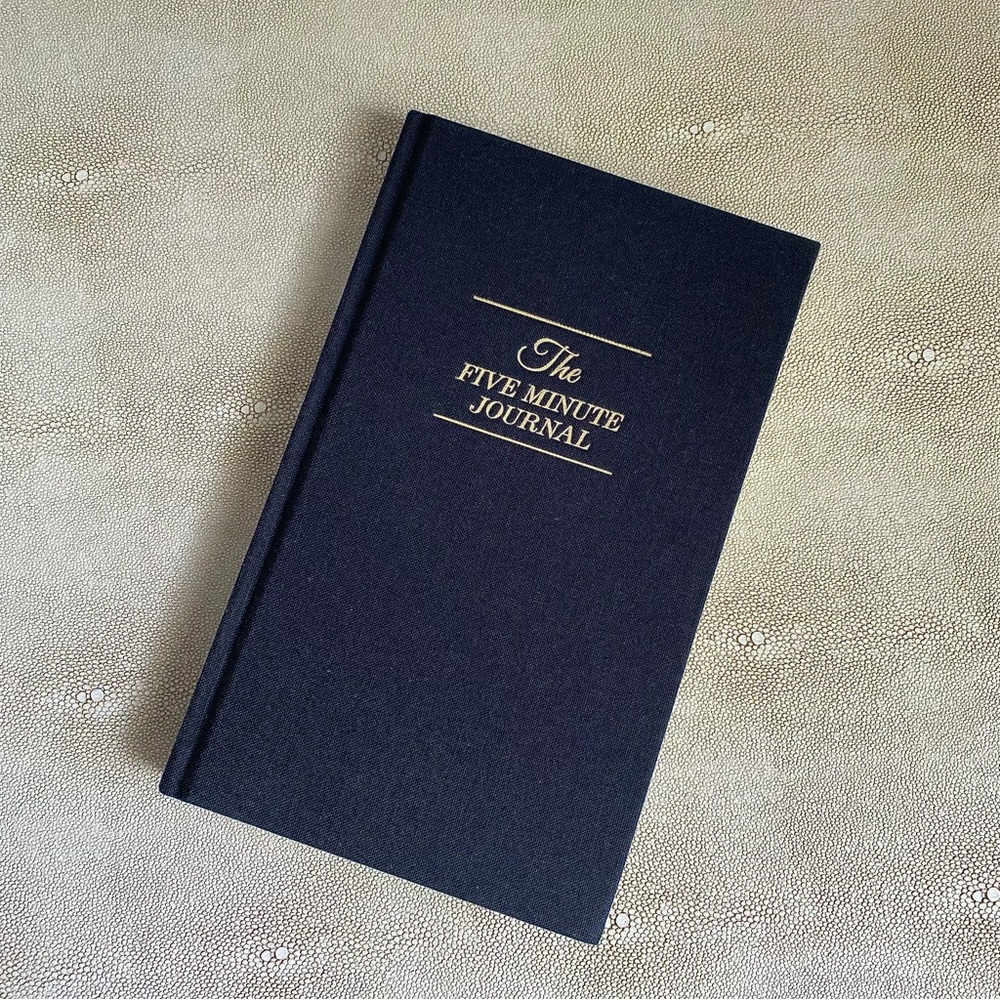 FIVE MINUTE JOURNAL HARDCOVER GRATITUDE TRANSFORMATION DAILY AFFIRMATION Black
